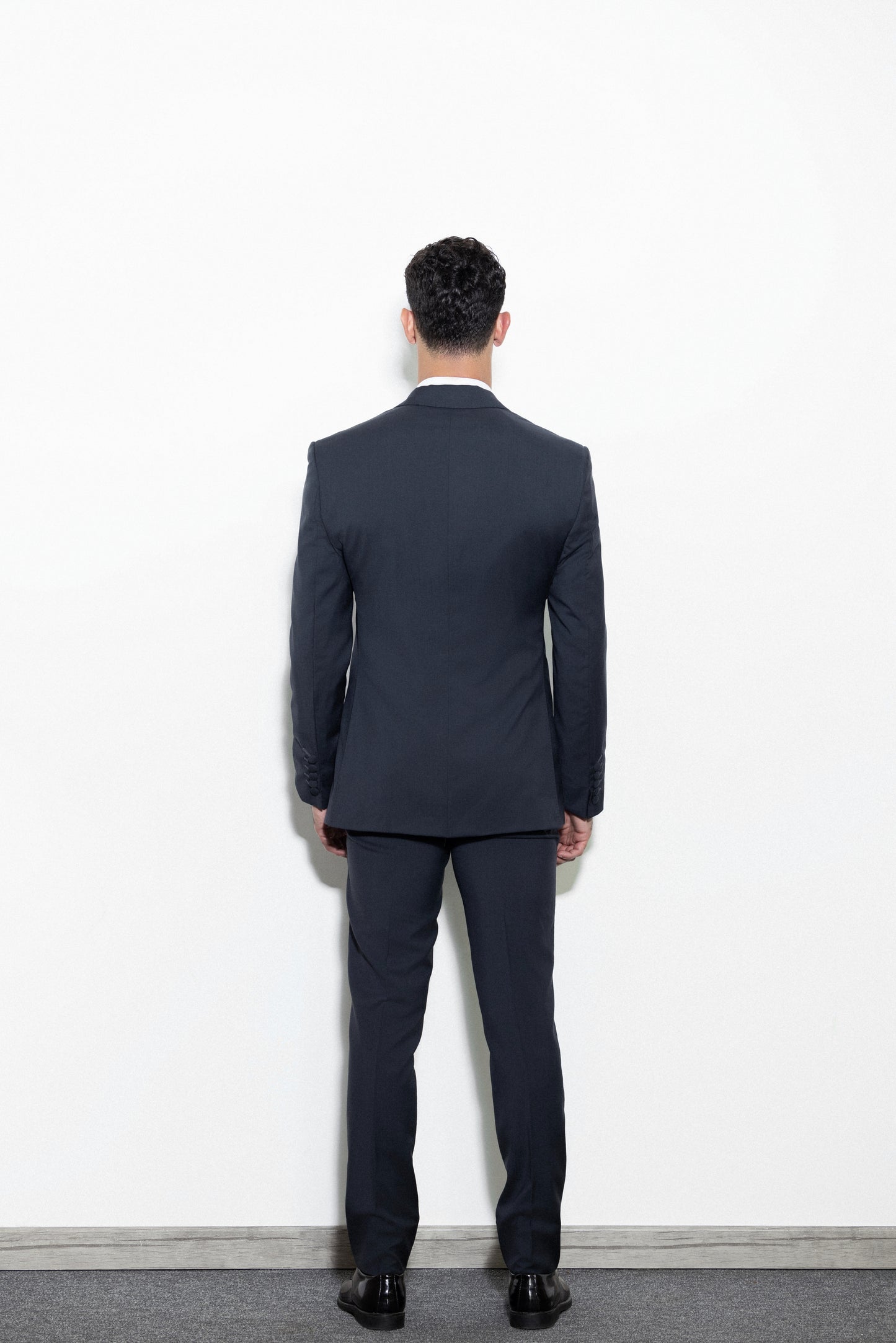 Slim-fit Grey notched lapel suit