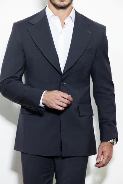 Slim-fit Grey notched lapel suit